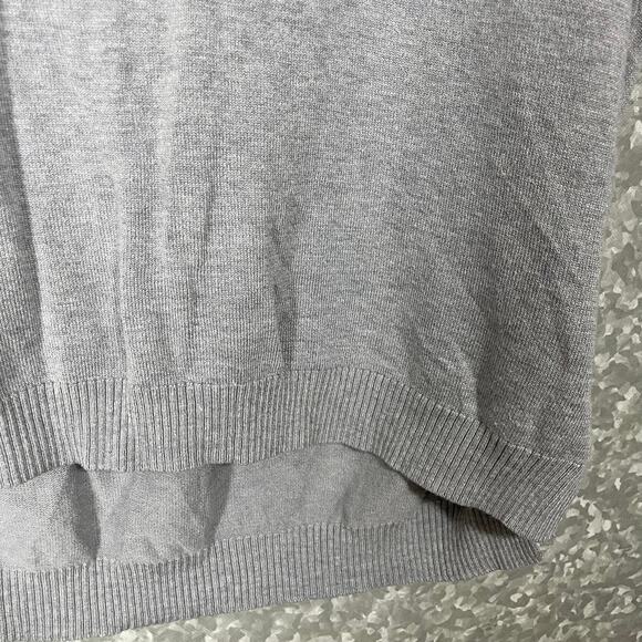 Suzy Shier Women's Gray Oversized Short Sleeve Turtleneck Sweater - Size Medium - Picture 4 of 7
